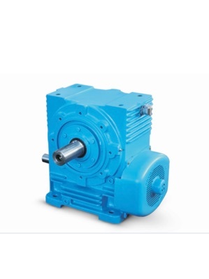 Elecon Worm Gear Box - Color: Mat Blue