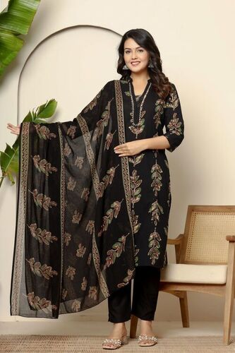 Pure Cotton Suit - Color: Black