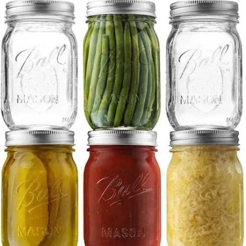 Ball Mason Glass Jar With Airtight Metal Lid 