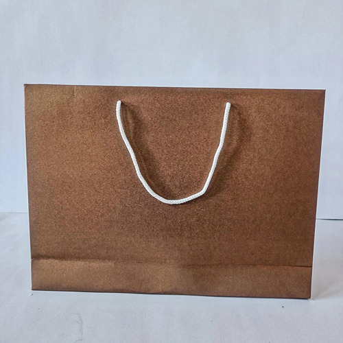Dark Brown Paper Shopping Bag With Rope Handle
