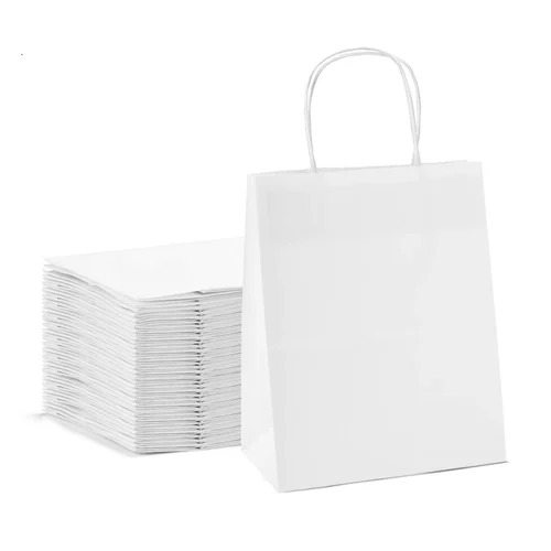 White Plain Paper Shopping Bags