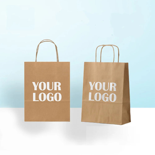 Paper Carry Bags - Kraft Paper Material Biodegradable Feature Various Colors | Eco-Friendly Packaging Solution Durable Design