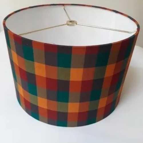 Designer Check Cotton Lamp Shade