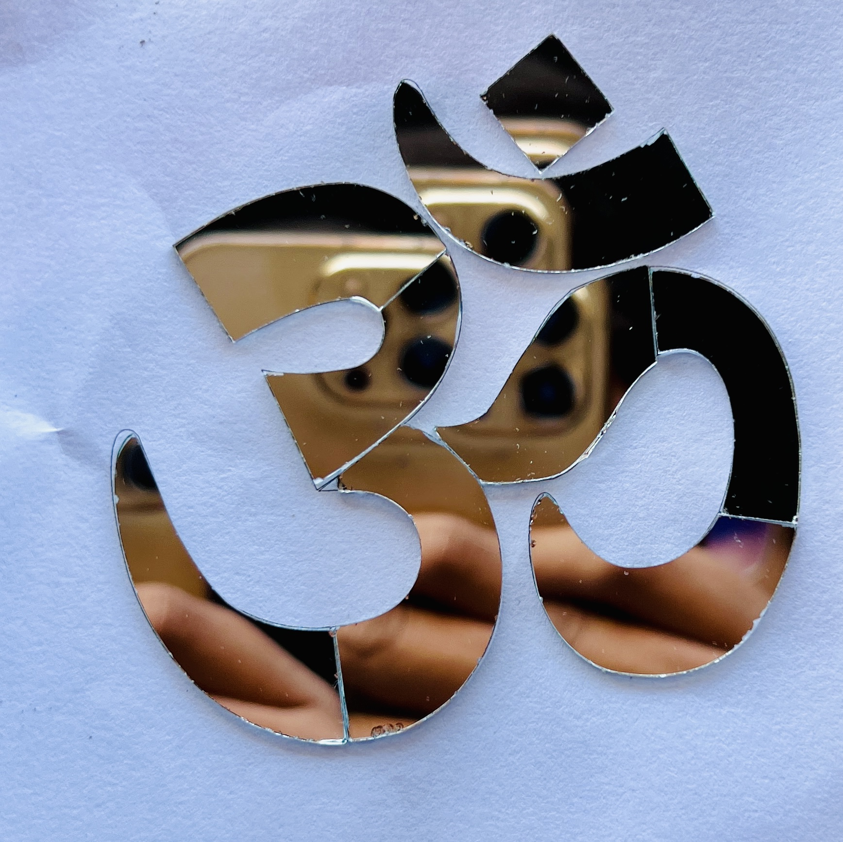 Om Shape Silver Mirror O-1269 - Glass Thickness: 1.5 Micrometers (Um)