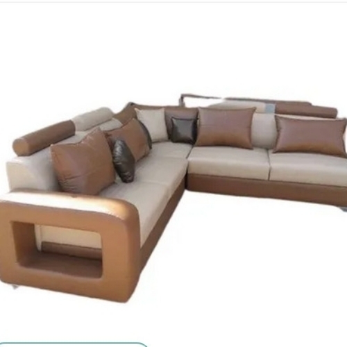 Living Room Wooden L Shape Sofa