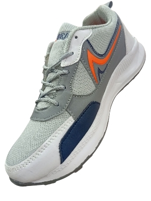 Men Sports Shoe - Color: Light Grey Orange
