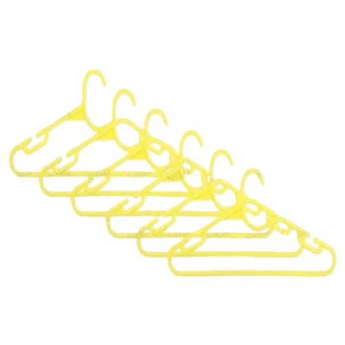 Plastic Yellow Hanger - Polished Plastic, Yellow, Plain Pattern | Children Garment Cloth Hook