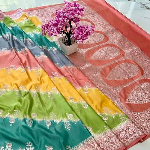 Banarasi Mashru Silk Rangkart Saree