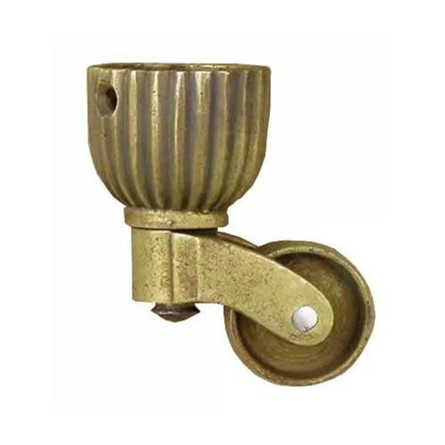 40mm Antique Brass Caster - Brass, 40mm, Golden, Swivel, Corrosion Resistant, 100kg Capacity | Polished Finish, Trolley Cart Use