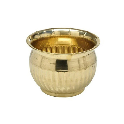 Brass Round Planter