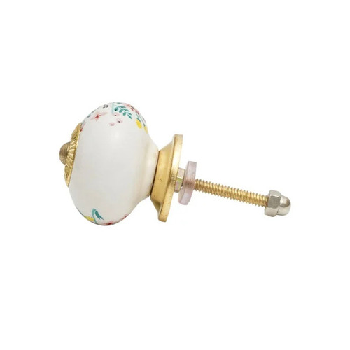 Ceramic Floral Pattern Cabinet Knobs