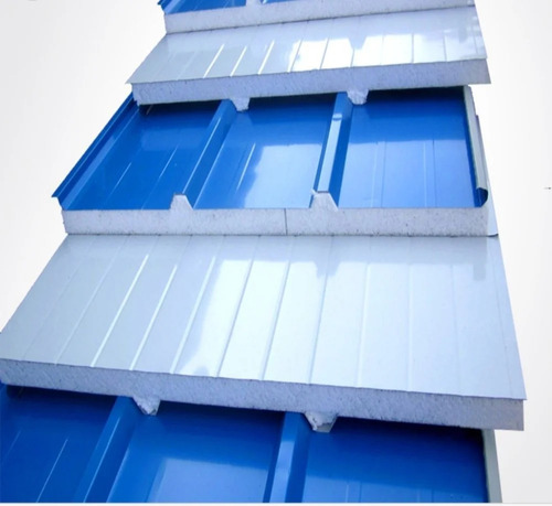Coated Puf Insulated Panels - Color: Blue