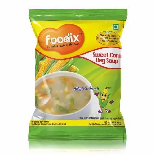 Printed Soup Packaging Pouch - Color: Multi Color