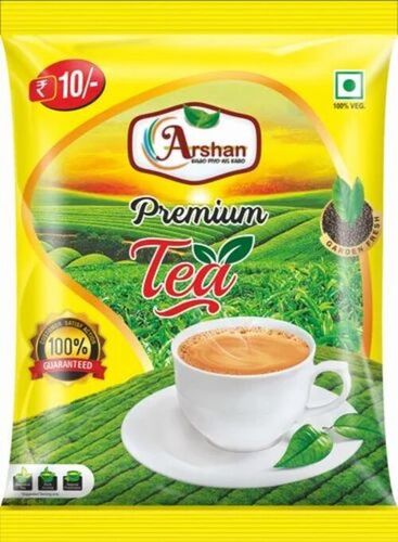 Printed Tea Packaging Pouch - PET Polyester, 8x12 inches, Multi Color | Pillow Pouch, Rotogravure Print, Customized Design