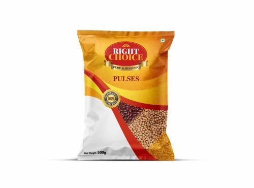 Pulses Packaging Pouch - PET 6x4 Inches, Multi Color, Double Layer Lamination, Rotogravure Print