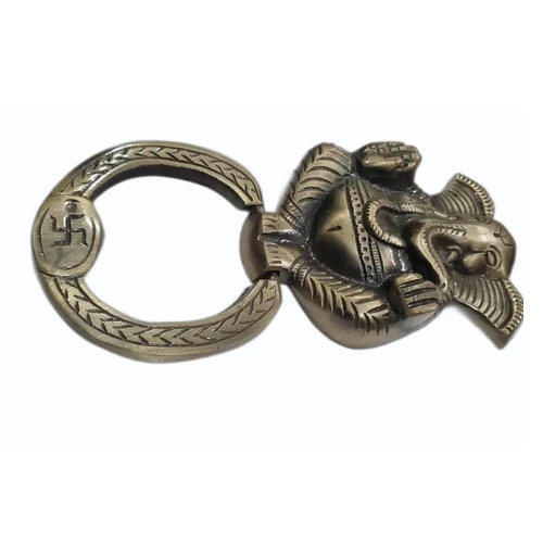 5 Inch Brass Ganesha Door Knocker