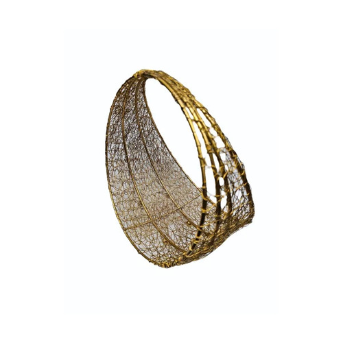 Gold Plated Metal Gift Hamper Basket