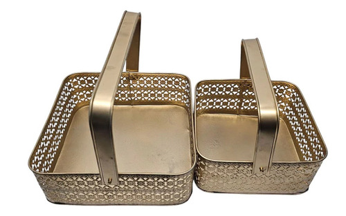Golden Metal Gift Hamper Basket