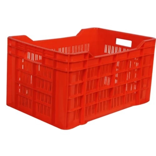 Hdpe Rectangular Red Plastic Crate