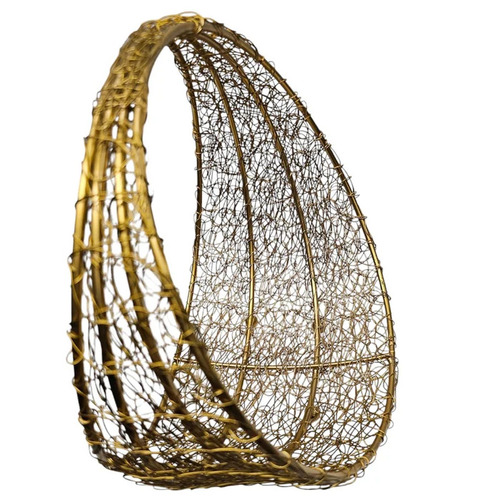 Metal Golden Gift Basket