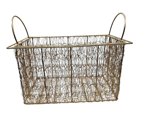 Metal Golden Wire Gifting Basket