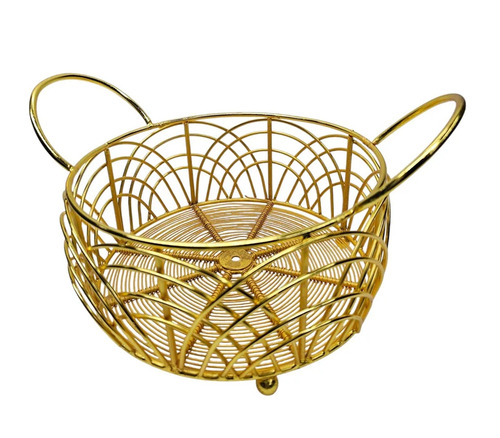 Metal Round Gift Basket