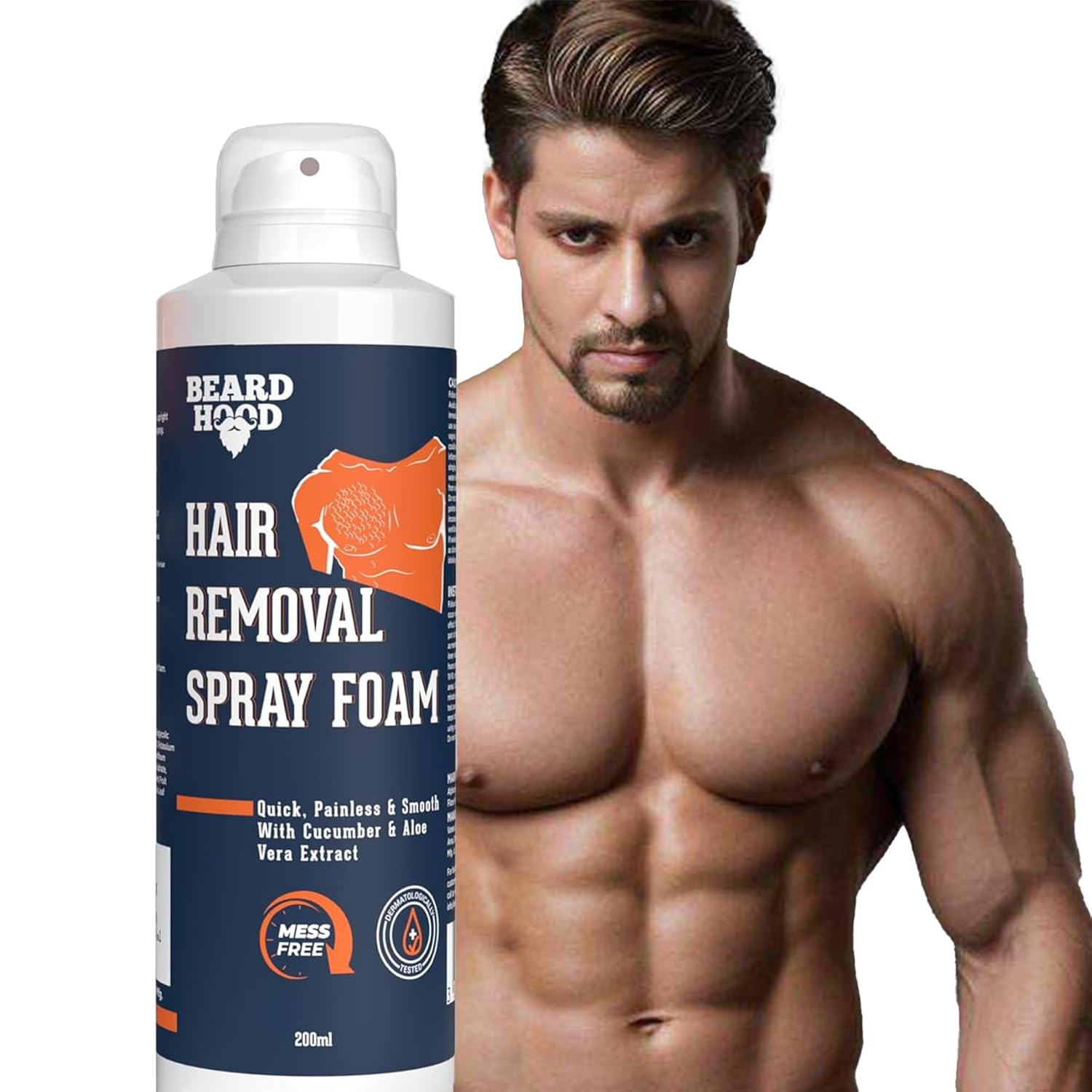 Beard Hood Hair Removal Spray Foam (200 Ml) - Color: White
