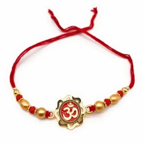 Om Designer Rakhi - Fabric, 10 Inch, Multicolor | Lightweight, Moisture Proof, Religious Style