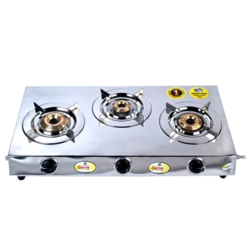 Three burner Domestic LPG SS Gas Stove