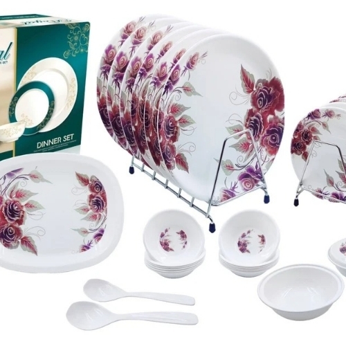 White Melamine Dinner Set