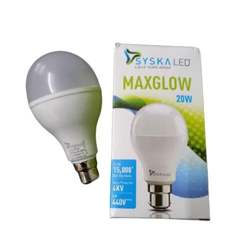 20W Syska Led Bulb - Color: Warm White
