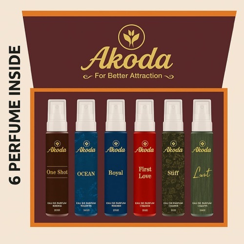 Akoda Luxury Fresh Perfume Pack Of 6
