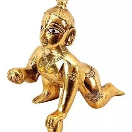 Brass Laddu Gopal Statue