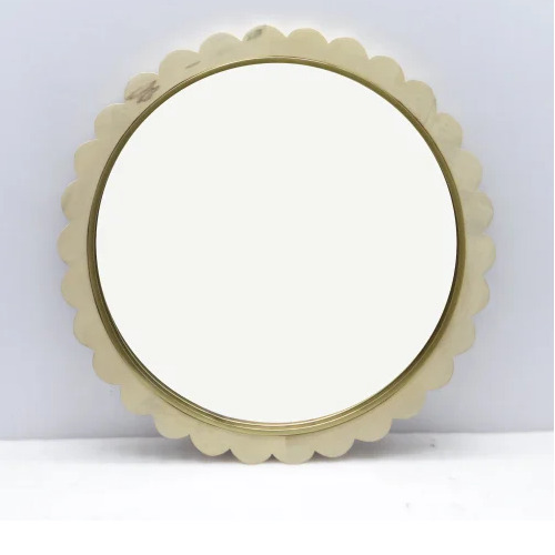 Round Wooden Wall Mirror