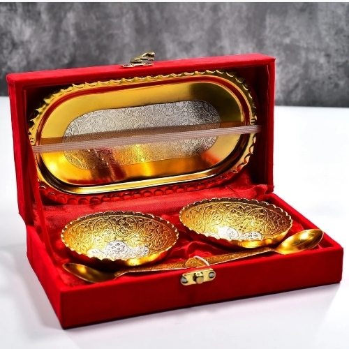 Gold Plated Brass Bowl Set