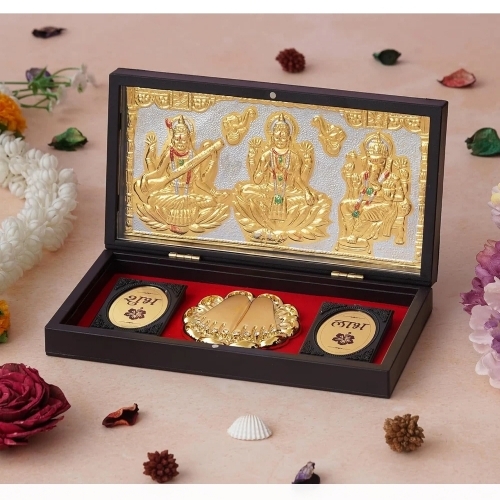 Laxmi Ganesh Saraswati Photo Frame
