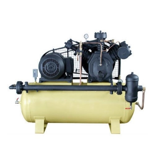 Industrial Reciprocating Air Compressor - Color: Yellow
