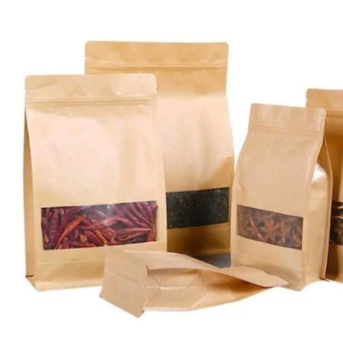 Fancy Kraft Paper Standing Pouch 