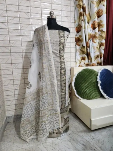 Straight Cotton Ladies Printed Suit