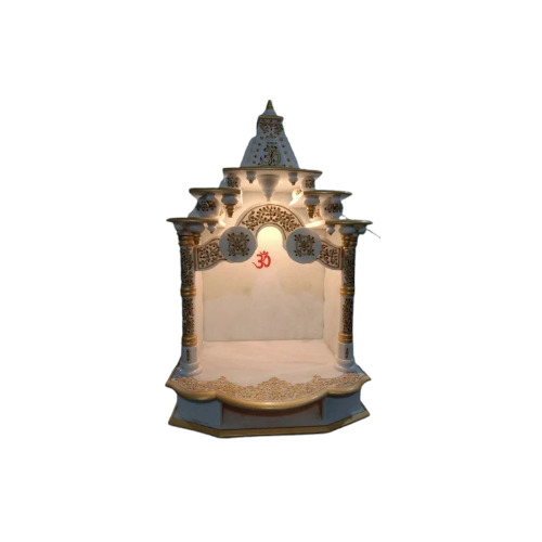 3 Feet Marble Carved Home Temple