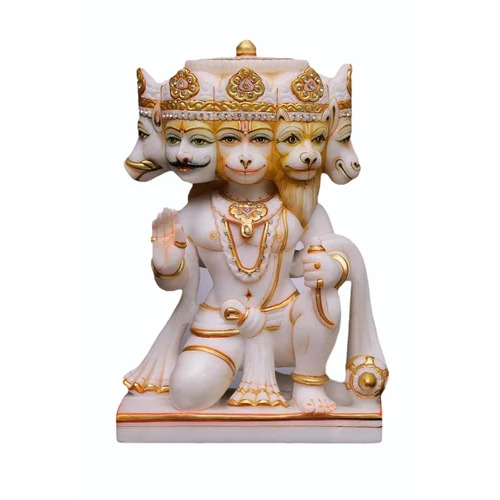 Marble Panchmukhi Hanuman Statue By Stoneverse