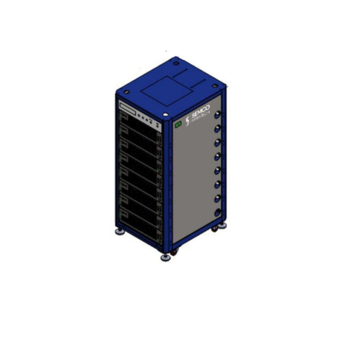 Battery Charging Discharging System Semco Si Bcds-V 100v 200a 4ch - Mild Steel Blue, Energy Feedback, High Precision Calibration, Dual-Fan Cooling