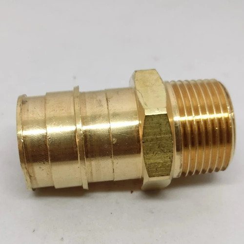 Buttweld Brass Threaded Nipple - Color: Yellow