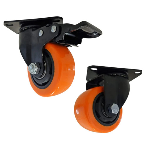Orange PVC Caster Wheel 2 Inch