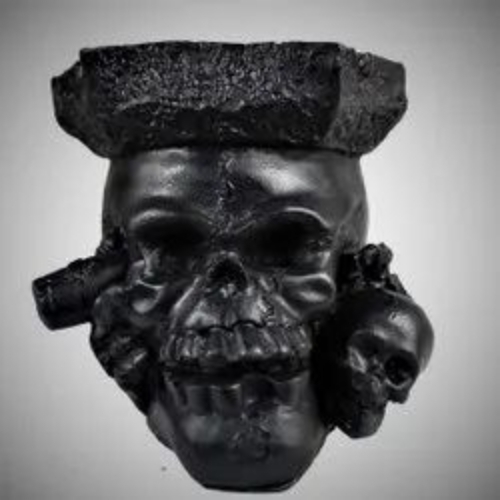 Black Skull Ashtray