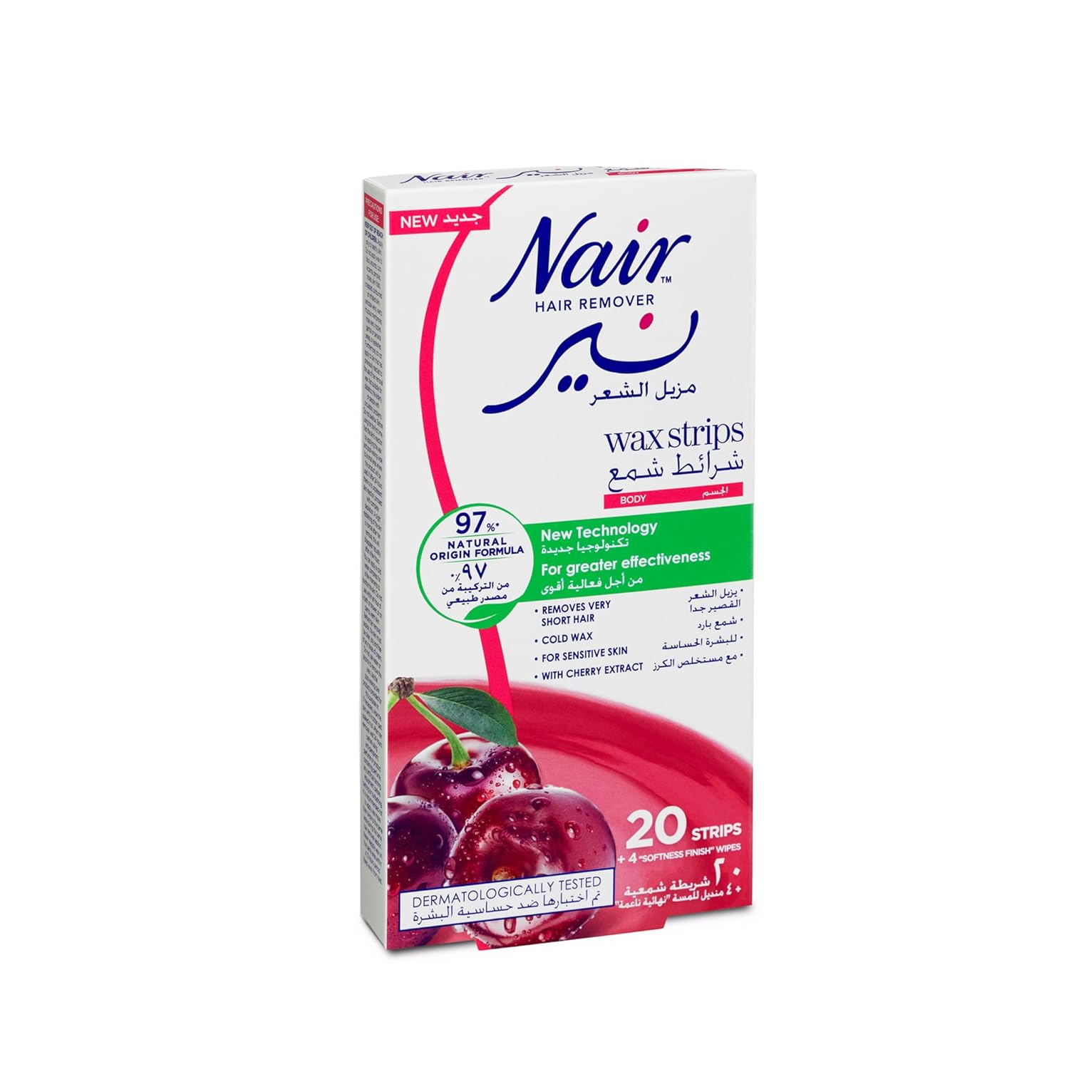 Nair Hair Remover Wax Strips (20 Strips) - Application: Legs & Body