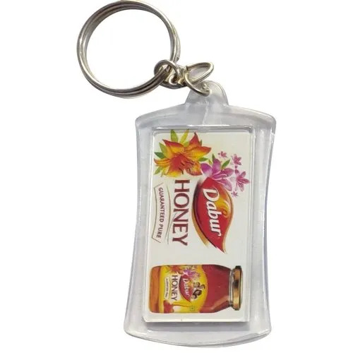 Plastic Keychain - Color: White