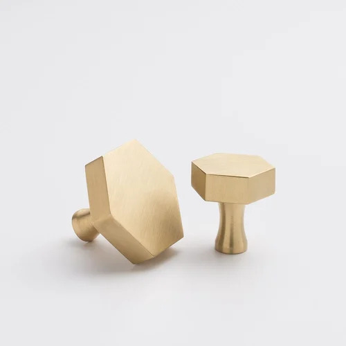 Satin Finish Brass Cabinet Knob