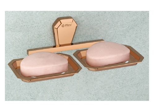SS Rose Gold PVD Premio Double Soap Dish