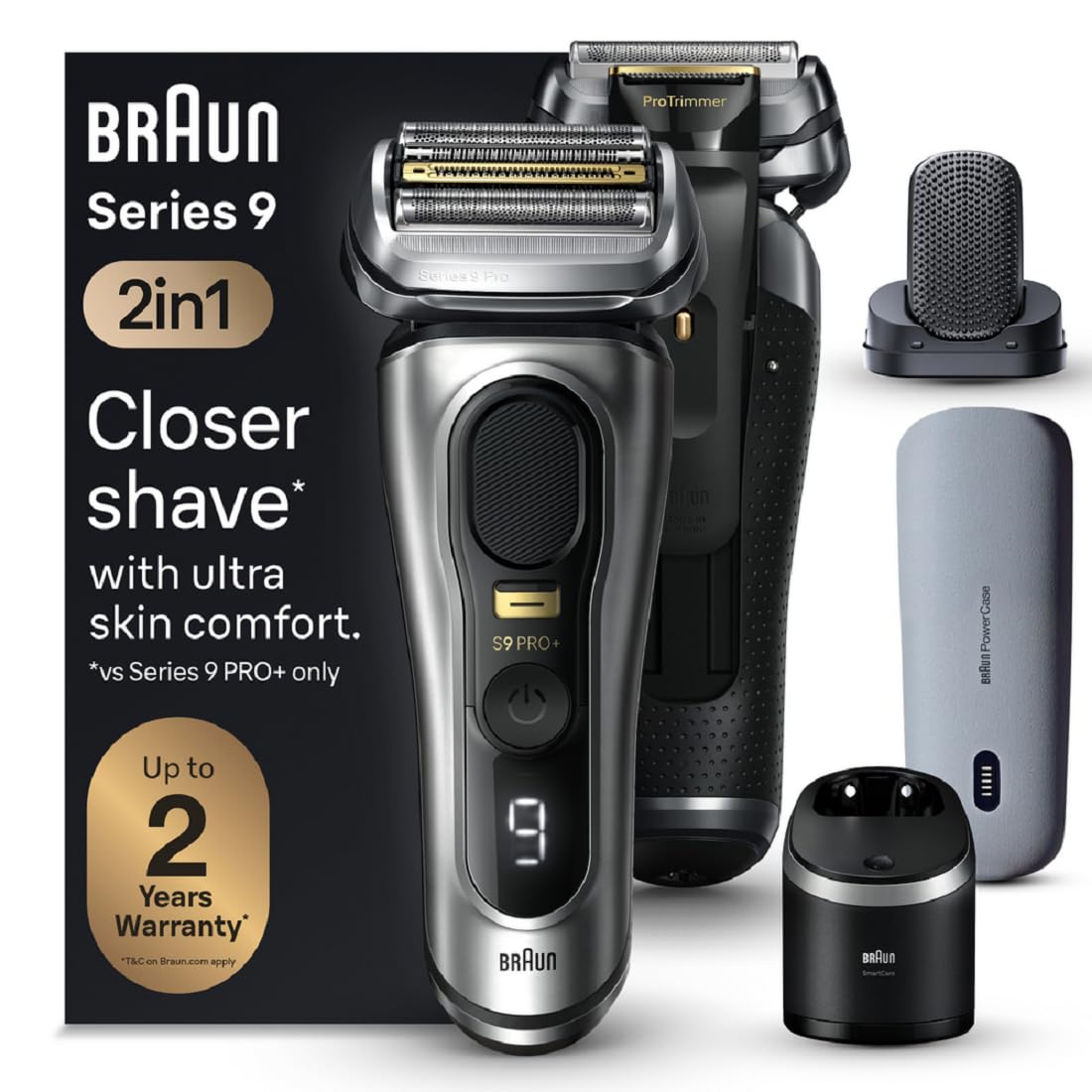 Braun Series 9 Pro+ Electric Shaver - Blade Material: Steel